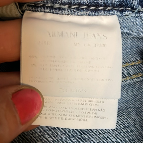 Armani distressed jeans with embellished back pocket size 29 by 34 - Picture 6 of 16